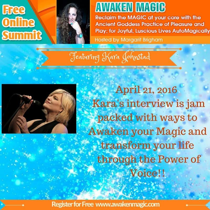 Voice Visionary Kara Johnsttad at Awaken Your Magic Summit